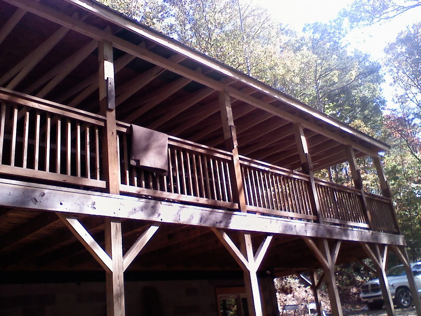 Timber framing under a new elevated porch and deck — Roof Leak Repair in Contoocook by Roofing Brothers